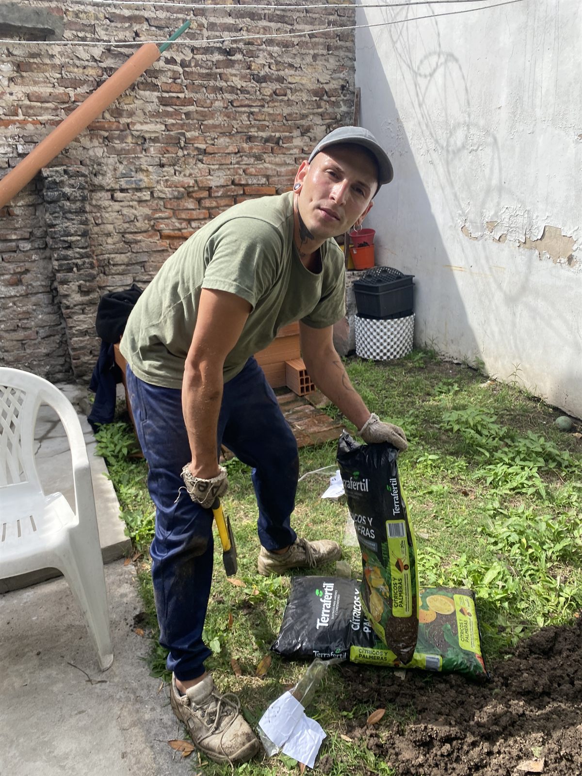 Plantación y preparación de tierra